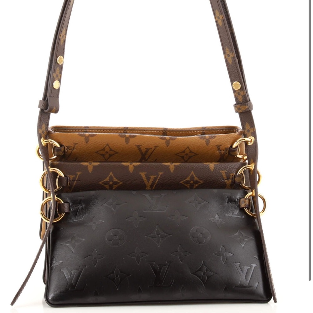 Louis Vuitton Black and Brown Monogram Crossbody Bag